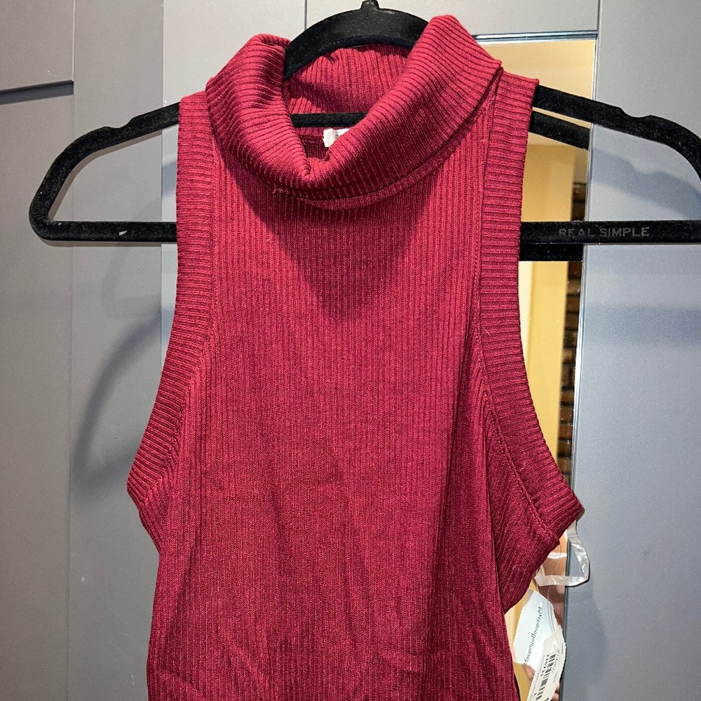 Tank Top Turtleneck Sweater